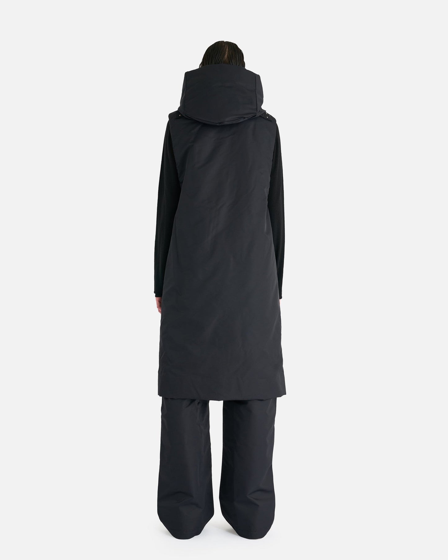 Rick Owens Men's Jackets Hooded Liner Jacket in Black