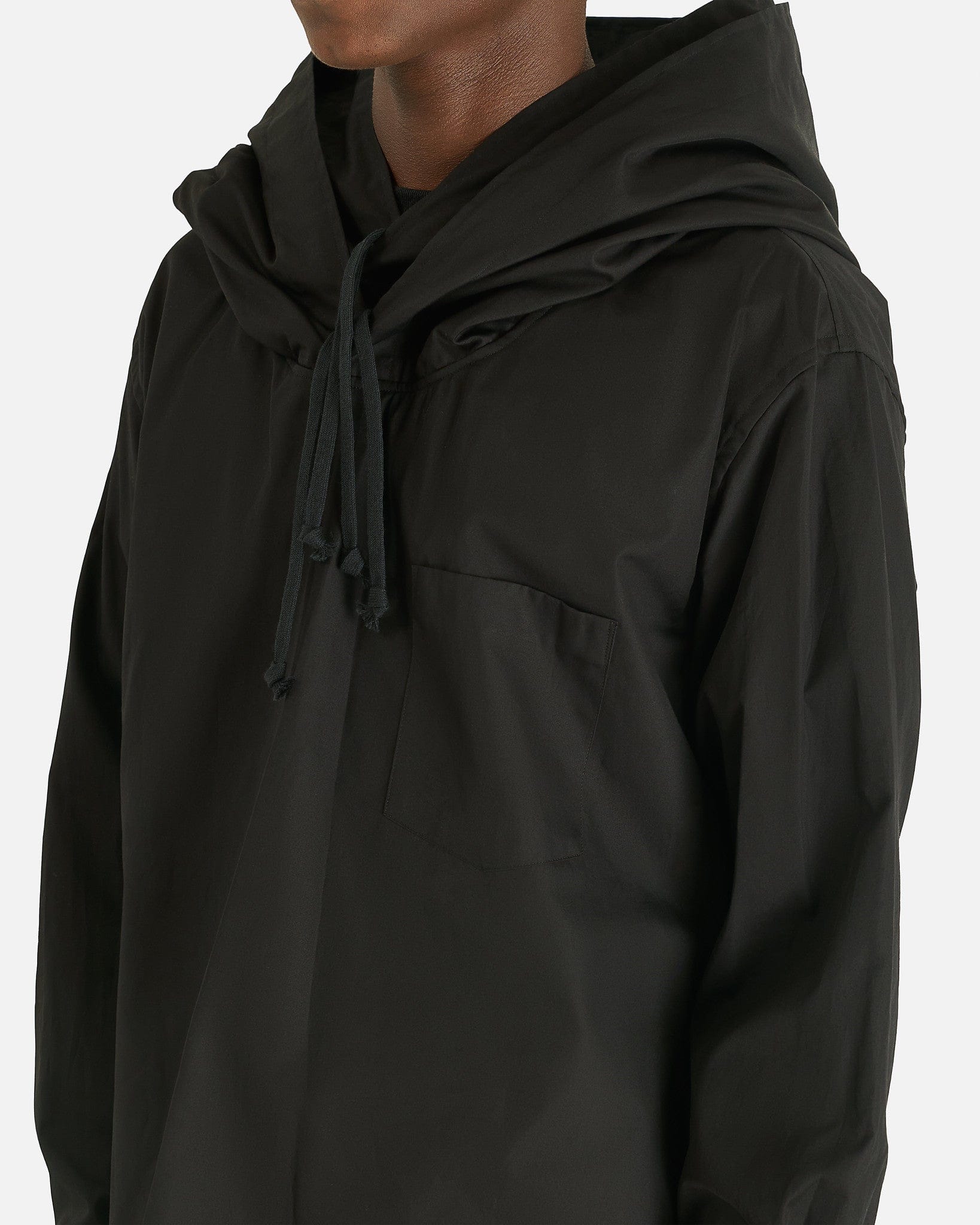 Comme des Garcons HOMME PLUS Men's Shirts Hooded Poplin Shirt in Black
