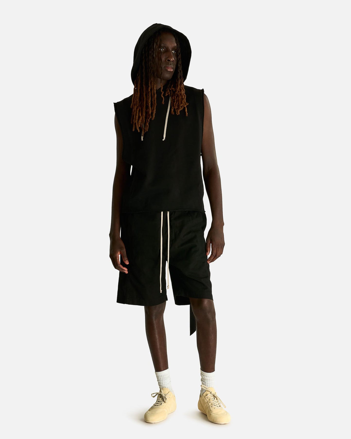 Rick Owens DRKSHDW Men's Sweatshirts Hooded Tunic in Black