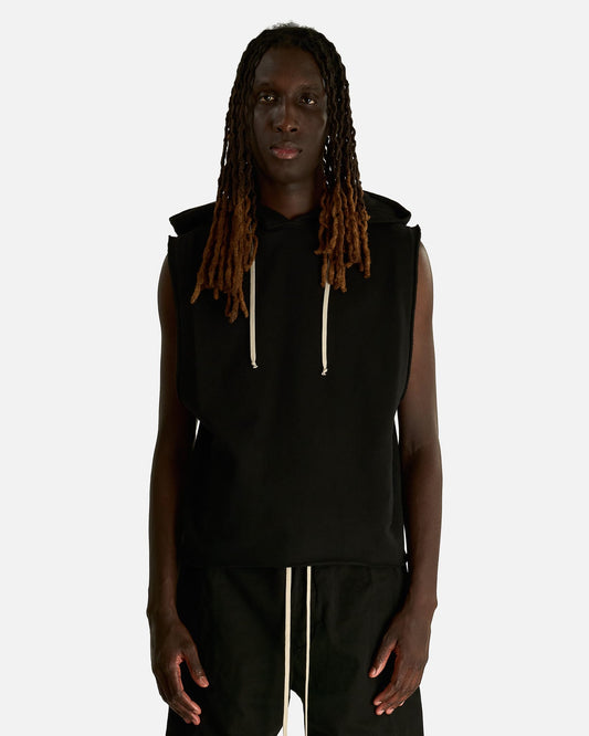 Rick Owens DRKSHDW Men's Sweatshirts Hooded Tunic in Black