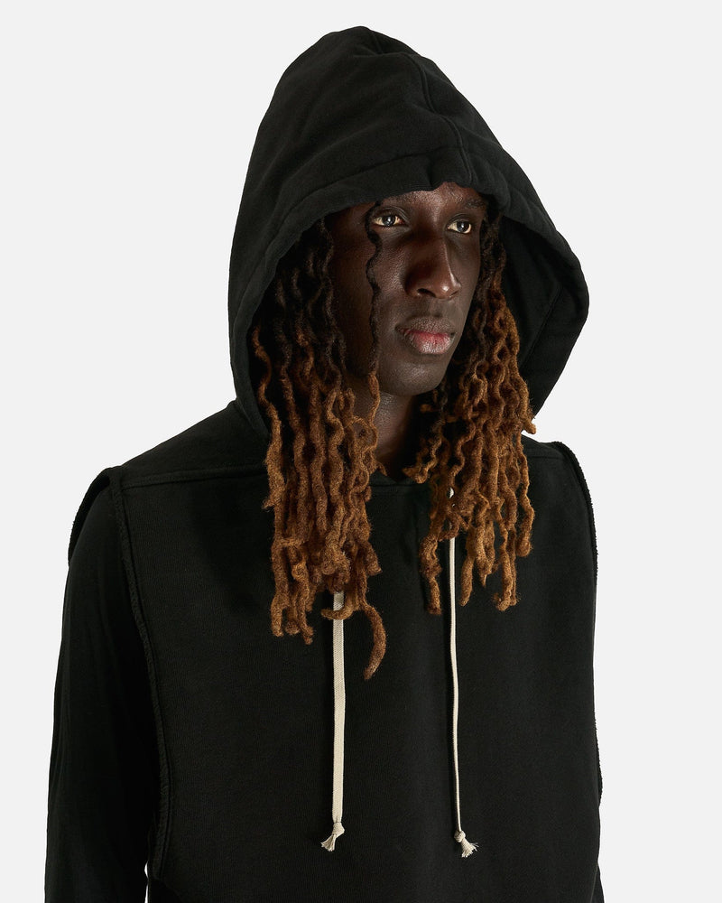 Rick Owens Men's Sweatshirts Hooded Tunic in Black
