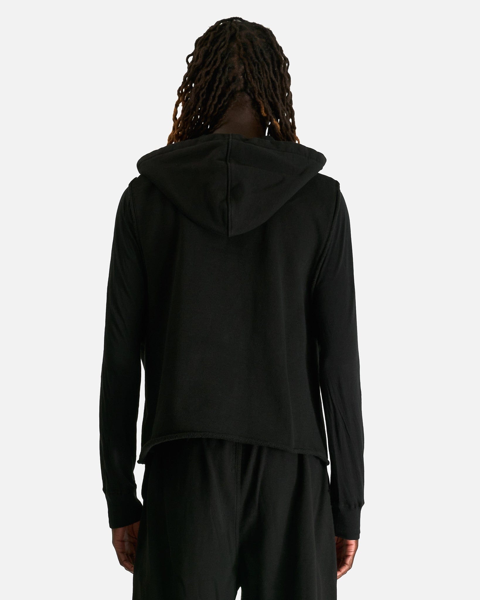 Rick Owens Men's Sweatshirts Hooded Tunic in Black