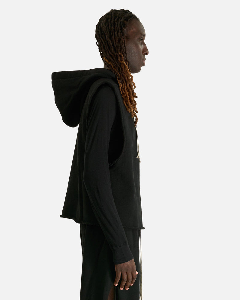 Rick Owens Men's Sweatshirts Hooded Tunic in Black