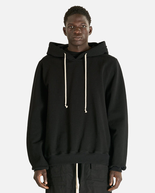Rick Owens Men Sweaters Hoodie in Black