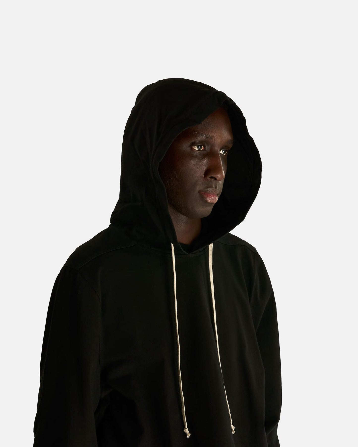 Rick Owens Men's Sweatshirts Hoodie in Black/Milk
