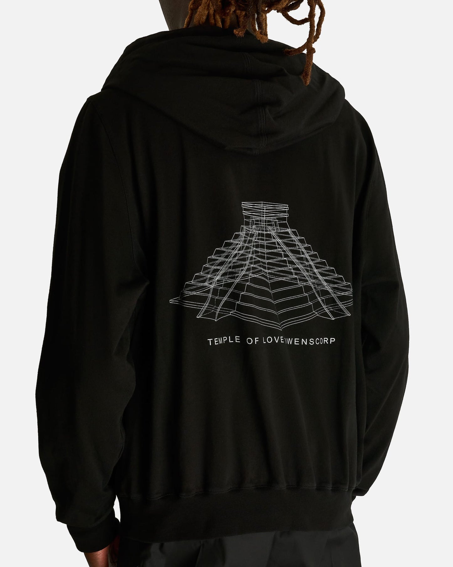 Rick Owens Men's Sweatshirts Hoodie in Black/Milk
