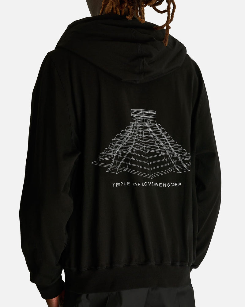 Rick Owens Men's Sweatshirts Hoodie in Black/Milk
