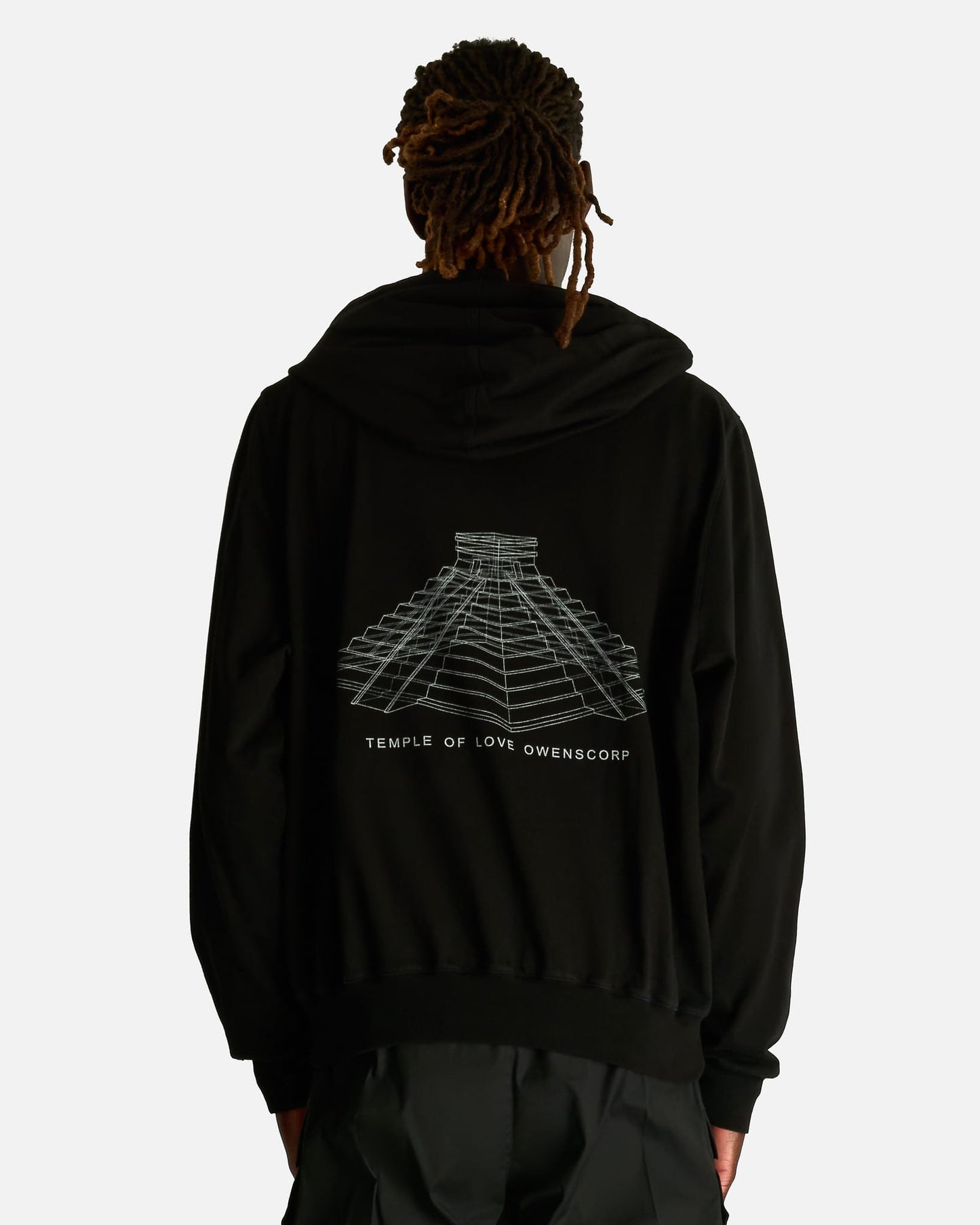 Rick Owens Men's Sweatshirts Hoodie in Black/Milk