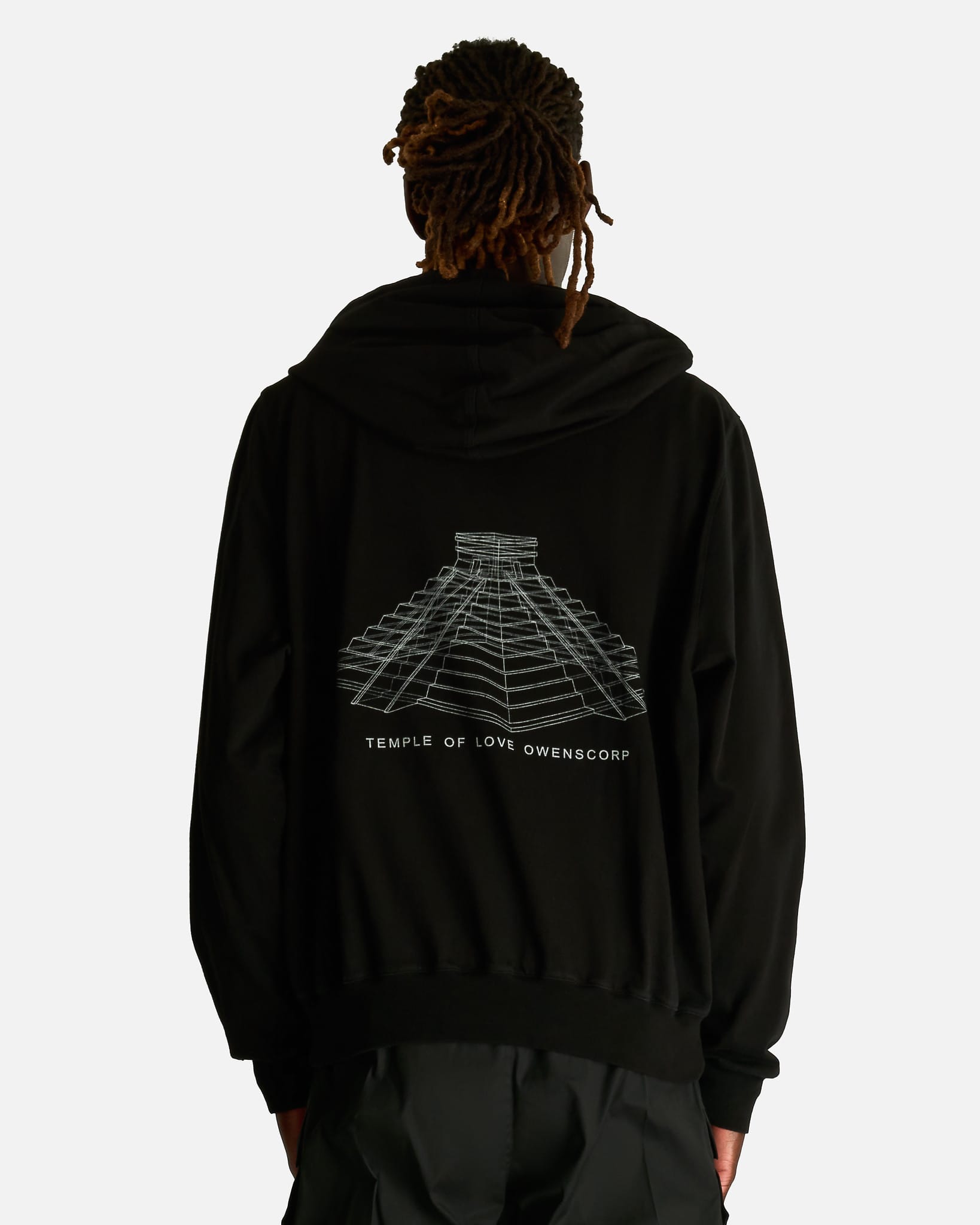 Rick Owens Men's Sweatshirts Hoodie in Black/Milk
