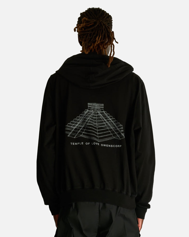 Rick Owens Men's Sweatshirts Hoodie in Black/Milk