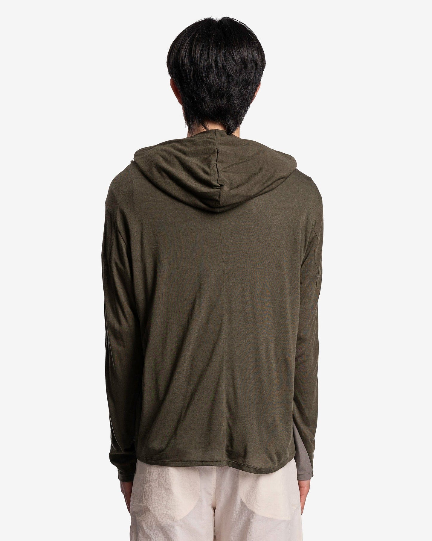POST ARCHIVE FACTION (P.A.F) Men's Sweatshirts Hoodie Right in Olive Green