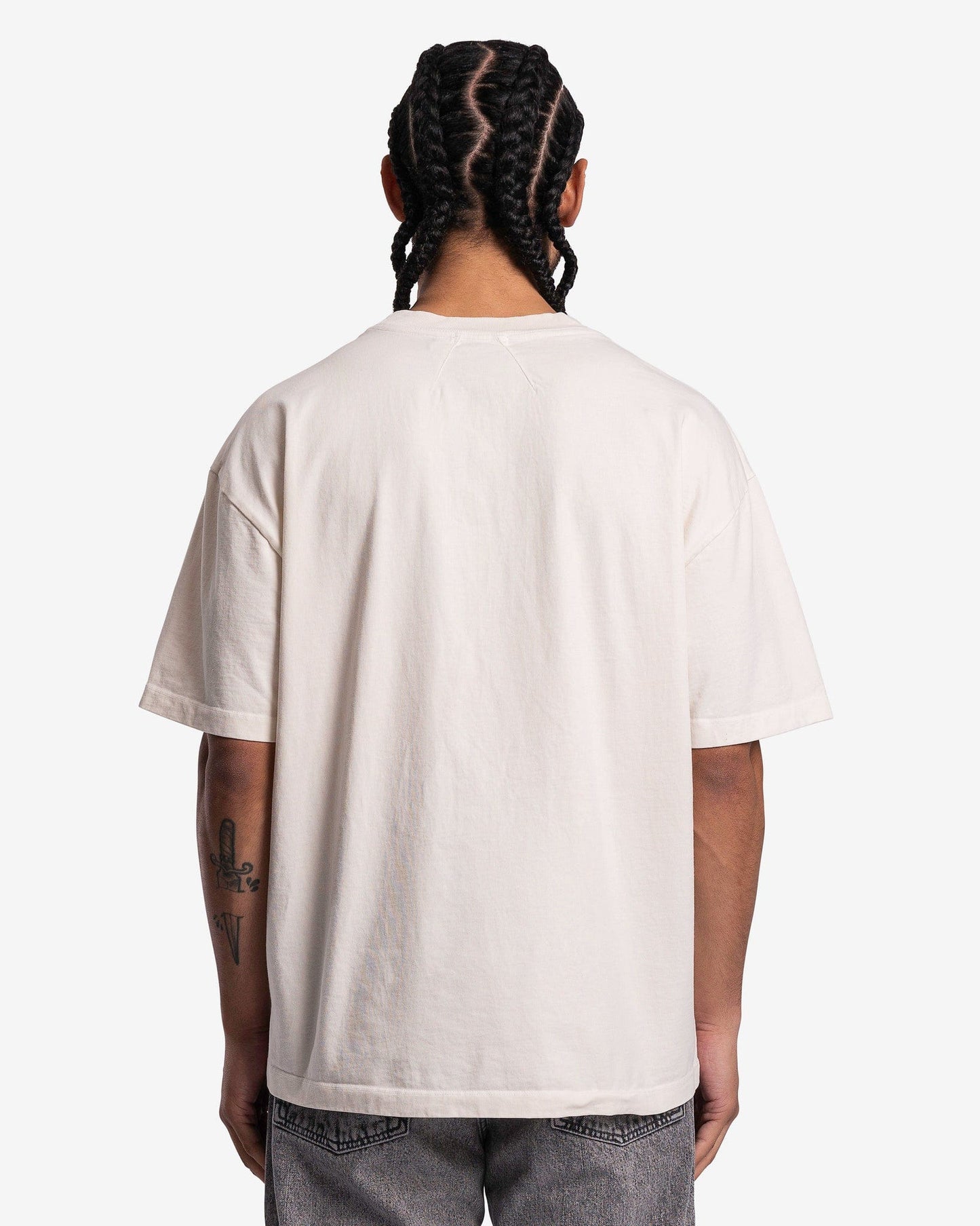 Rhude Men's T-Shirts Hotel De Gustavia T-Shirt in Vintage White