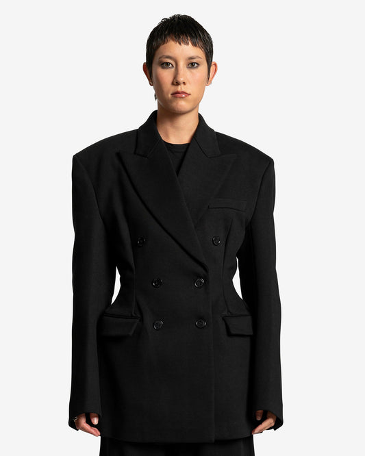 VETEMENTS Men's Jackets Hourglass Molton Tailored Jacket in Black
