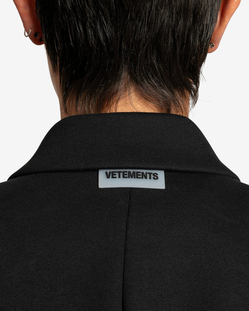 VETEMENTS Men's Jackets Hourglass Molton Tailored Jacket in Black