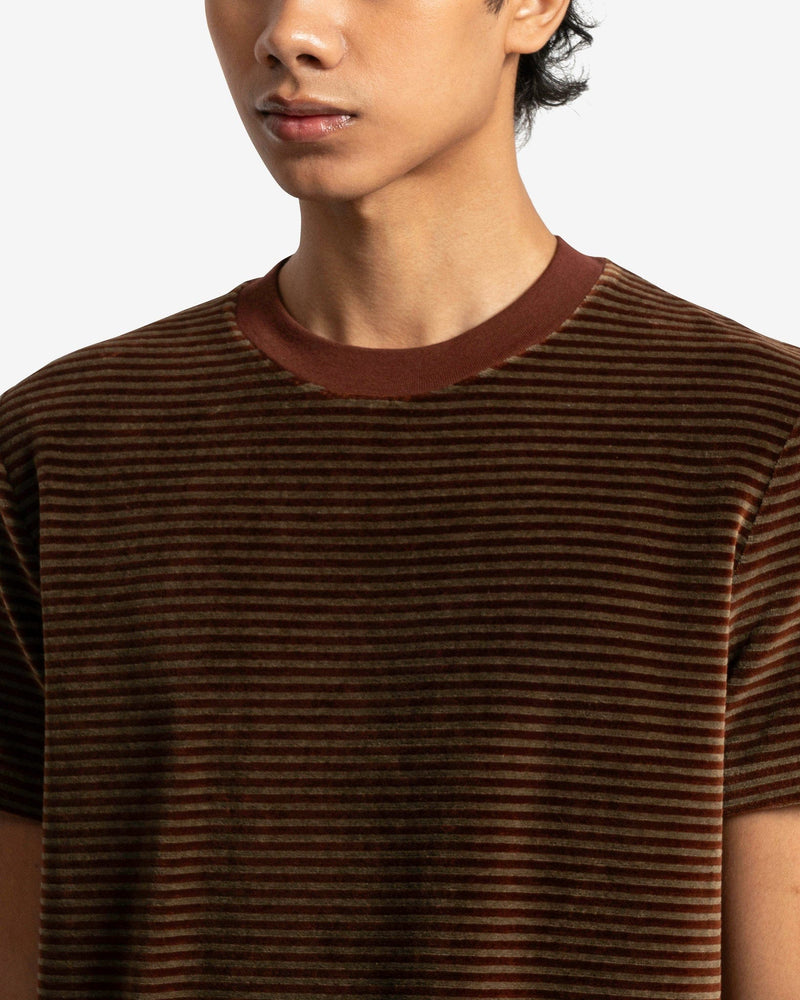 Our Legacy Men's T-Shirts Hover T-Shirt in Scoobie Stripe Velour