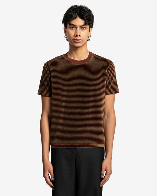 Our Legacy Men's T-Shirts Hover T-Shirt in Scoobie Stripe Velour