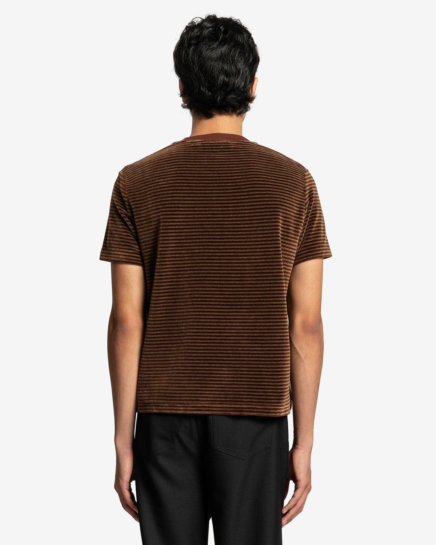 Our Legacy Men's T-Shirts Hover T-Shirt in Scoobie Stripe Velour