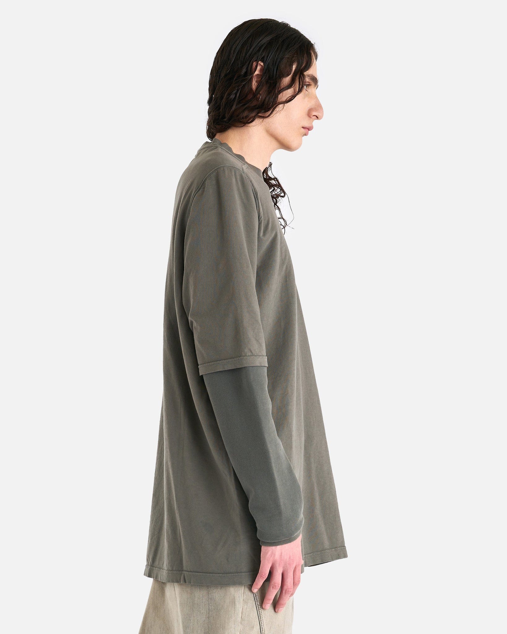 Rick Owens DRKSHDW Men's Sweatshirts Hustler T in Hustler Blue