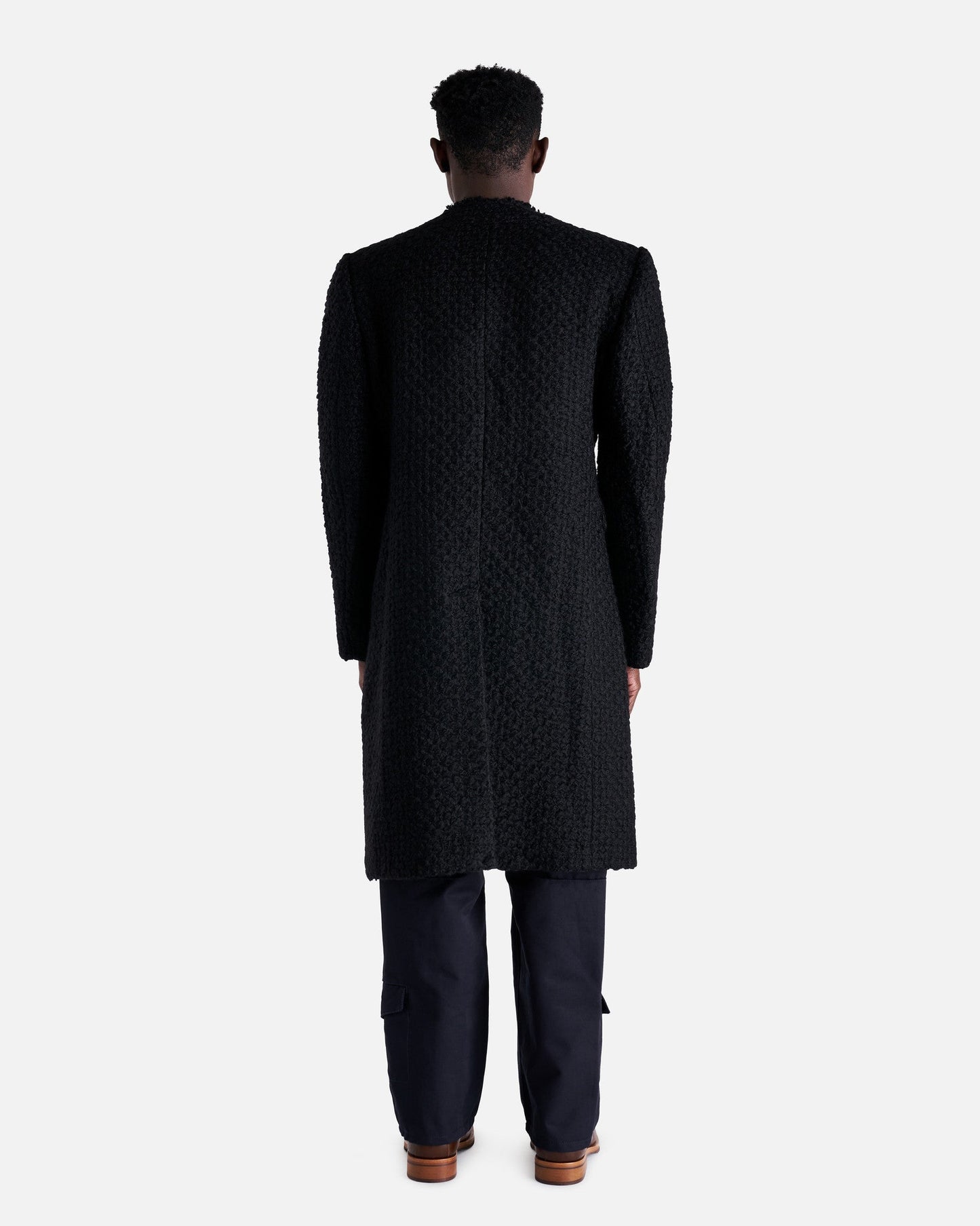 NAMACHEKO Men's Coat Hwicce Double Breasted Coat in Black