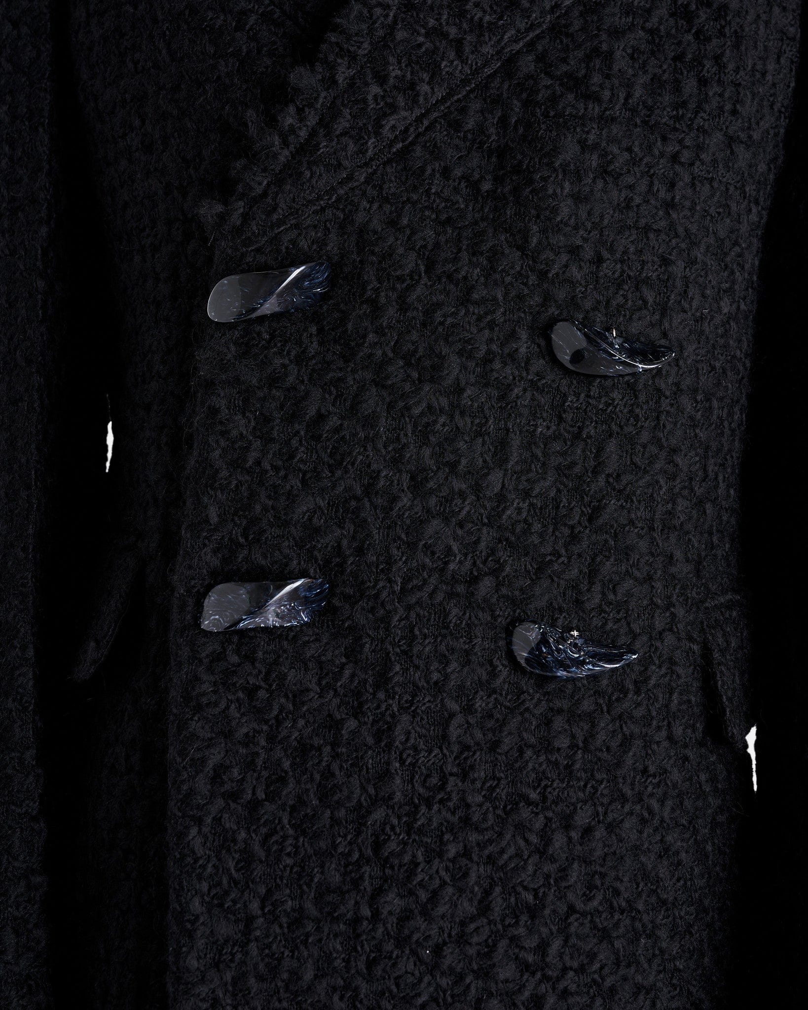 NAMACHEKO Men's Coat Hwicce Double Breasted Coat in Black