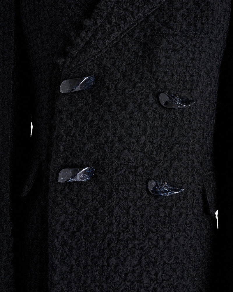 NAMACHEKO Men's Coat Hwicce Double Breasted Coat in Black