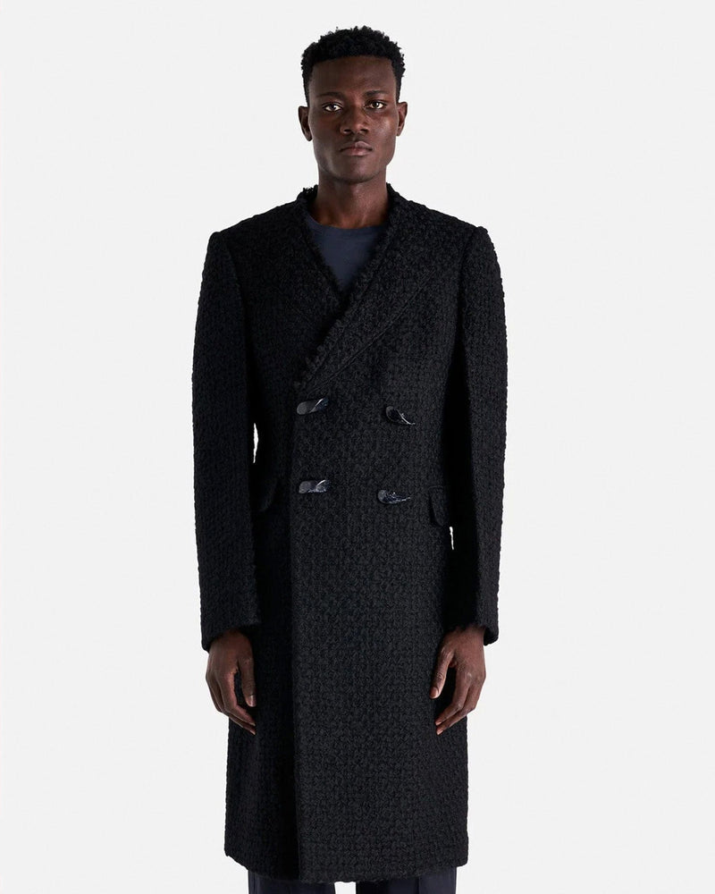 NAMACHEKO Men's Coat Hwicce Double Breasted Coat in Black