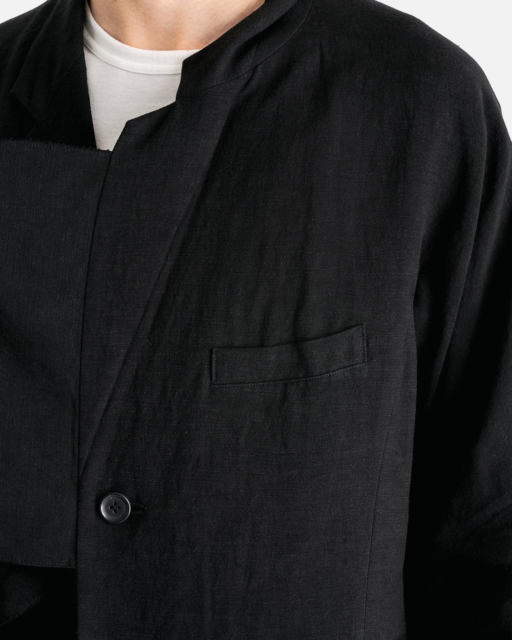 Yohji Yamamoto Pour Homme Men's Jackets I-Unfixed Safety Pin Jacket in Black