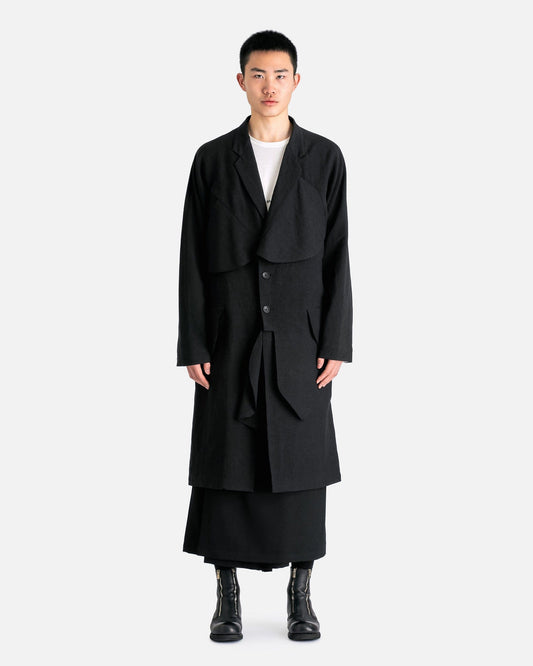 Yohji Yamamoto Pour Homme Men's Jackets I-Unfixed Safety Pin Jacket in Black