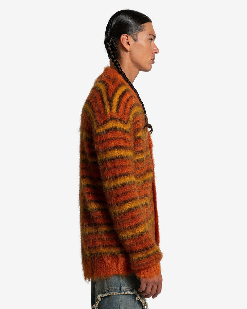 Marni Men Sweaters Iconic Cardigan in Lobster