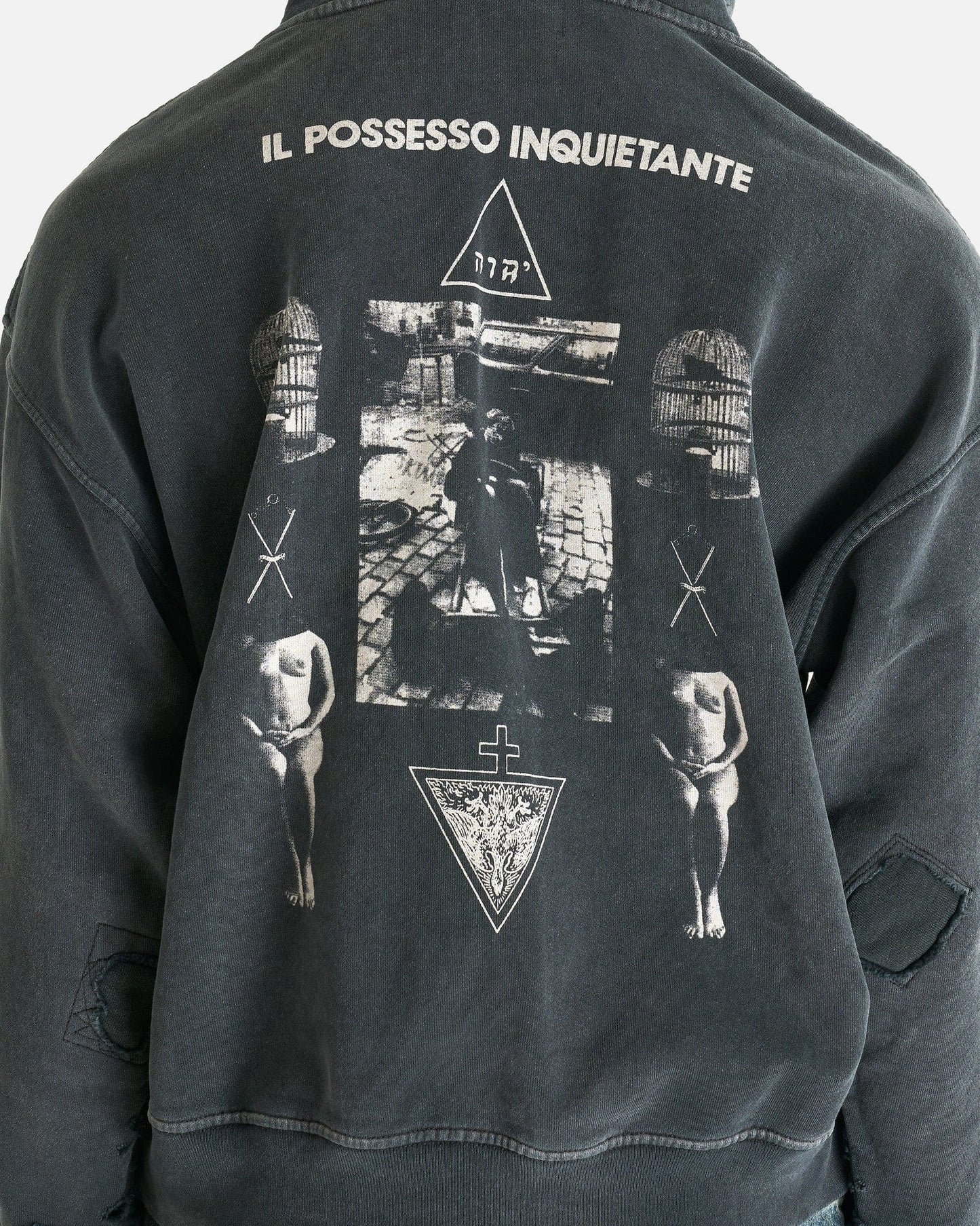 Enfants Riches Deprimes Men's Sweatshirts Il Possesso Hoodie in Light Antique Black