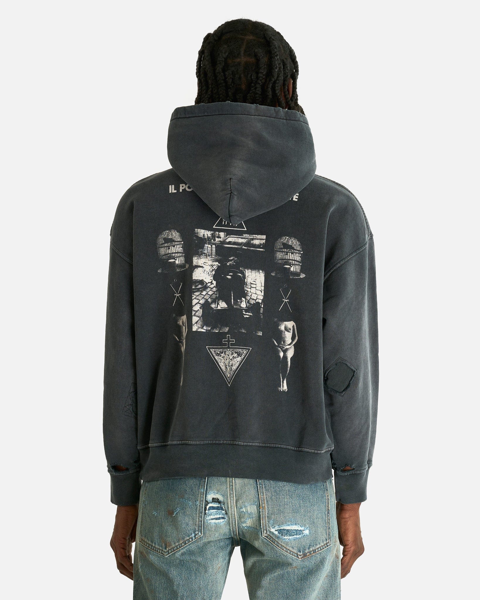 Enfants Riches Deprimes Men's Sweatshirts Il Possesso Hoodie in Light Antique Black