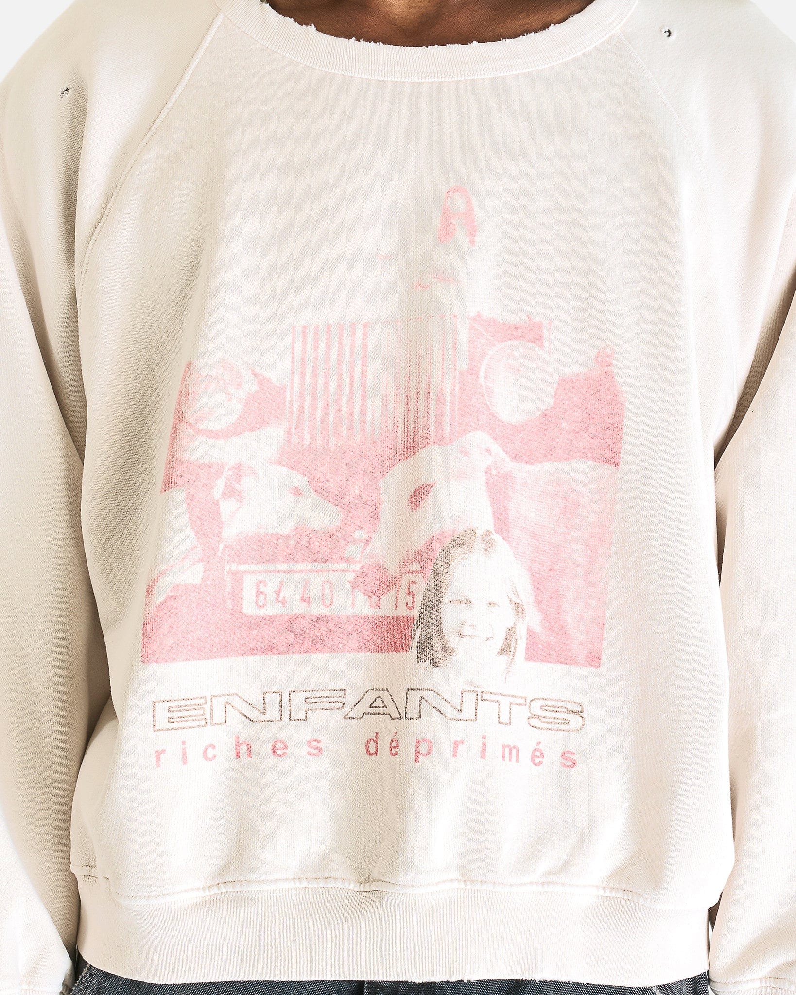 Enfants Riches Deprimes Men's Sweatshirts Incandescent Raglan Sweatshirt in Dirty White