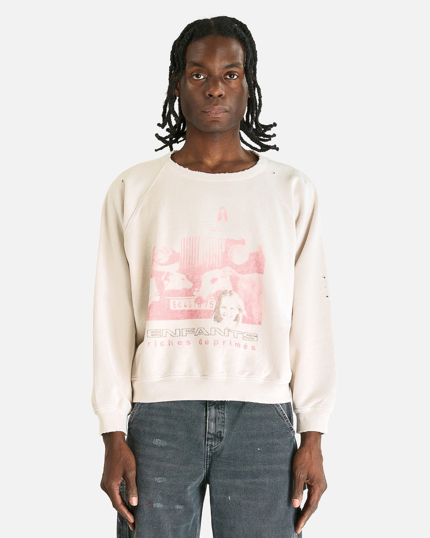 Enfants Riches Deprimes Men's Sweatshirts Incandescent Raglan Sweatshirt in Dirty White