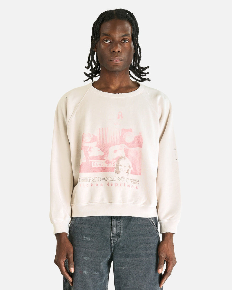Enfants Riches Deprimes Men's Sweatshirts Incandescent Raglan Sweatshirt in Dirty White