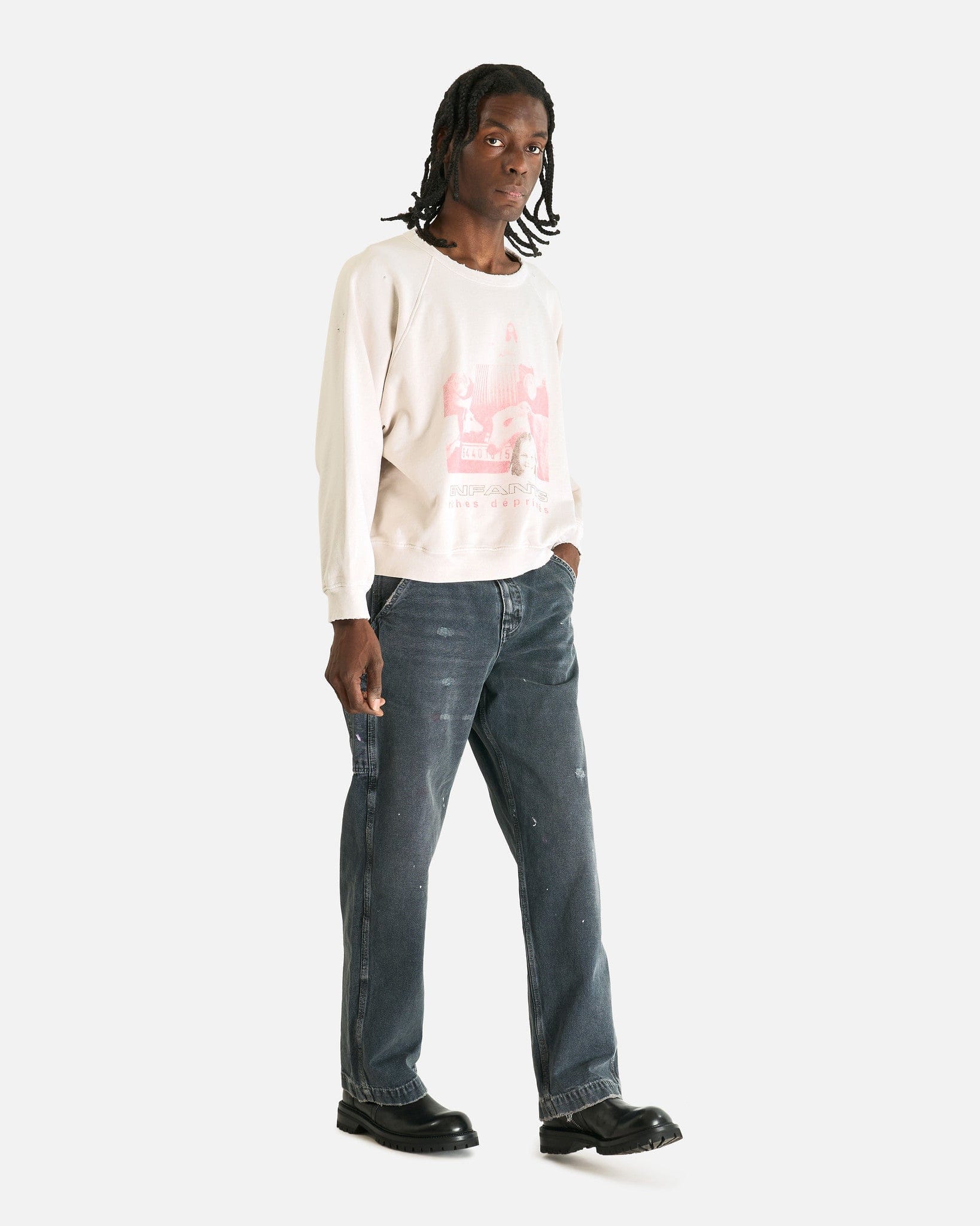 Enfants Riches Deprimes Men's Sweatshirts Incandescent Raglan Sweatshirt in Dirty White