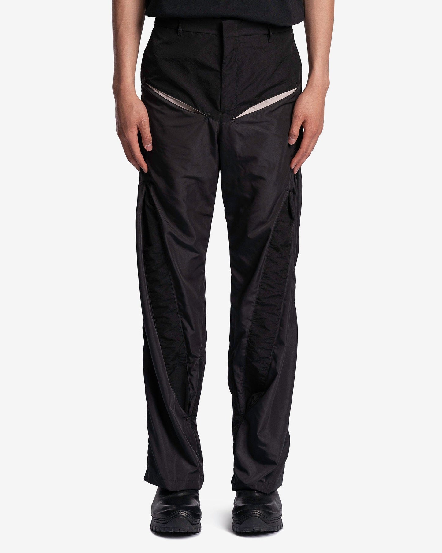 Kusikohc Men's Pants Incision Pants in Black
