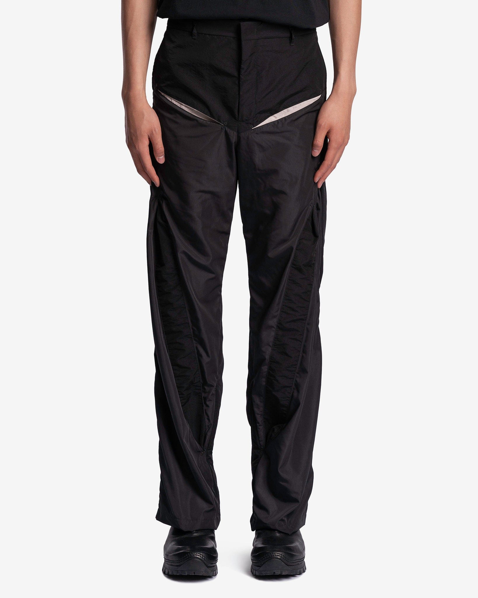 Kusikohc Men's Pants Incision Pants in Black