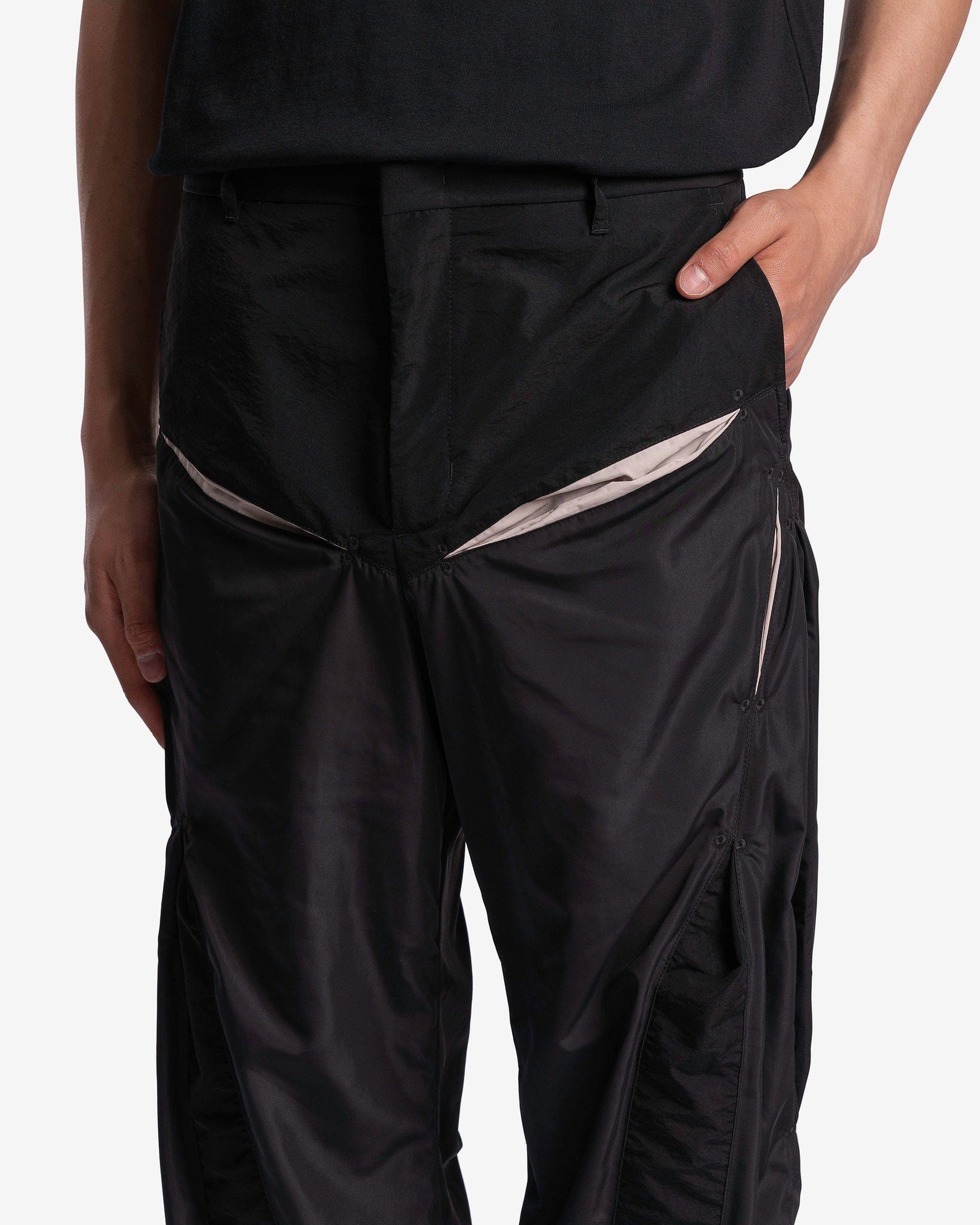 Kusikohc Men's Pants Incision Pants in Black
