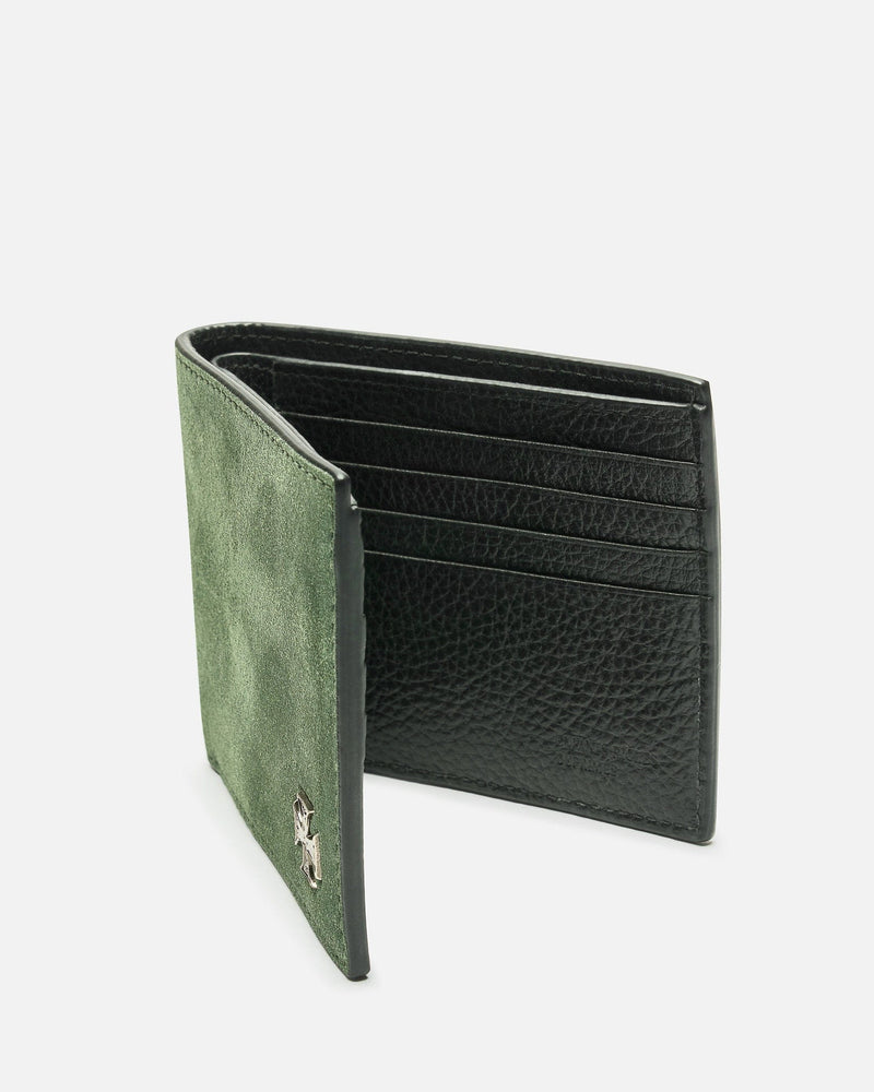 Iron Cross Wallet in Green Suede – SVRN