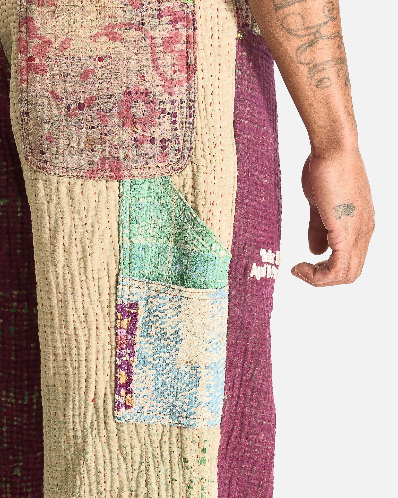 Better With Age Men's Pants Isaac Hand-Quilted Trouser in Multi