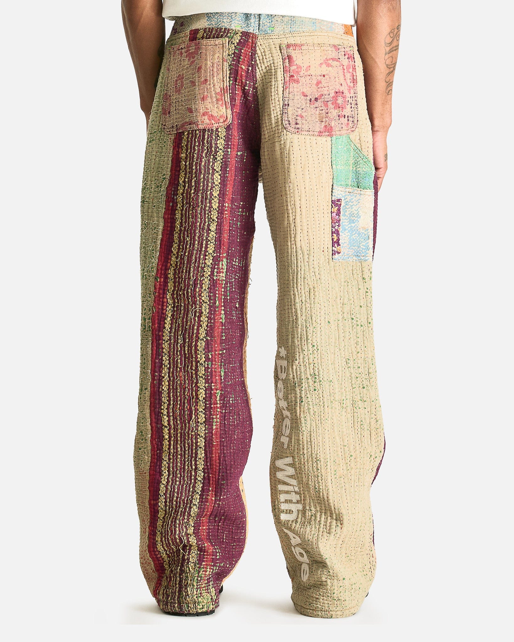Better With Age Men's Pants Isaac Hand-Quilted Trouser in Multi