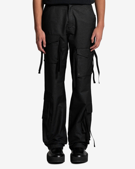 Andersson Bell Men's Pants Itakata Cargo Flare Pants in Black