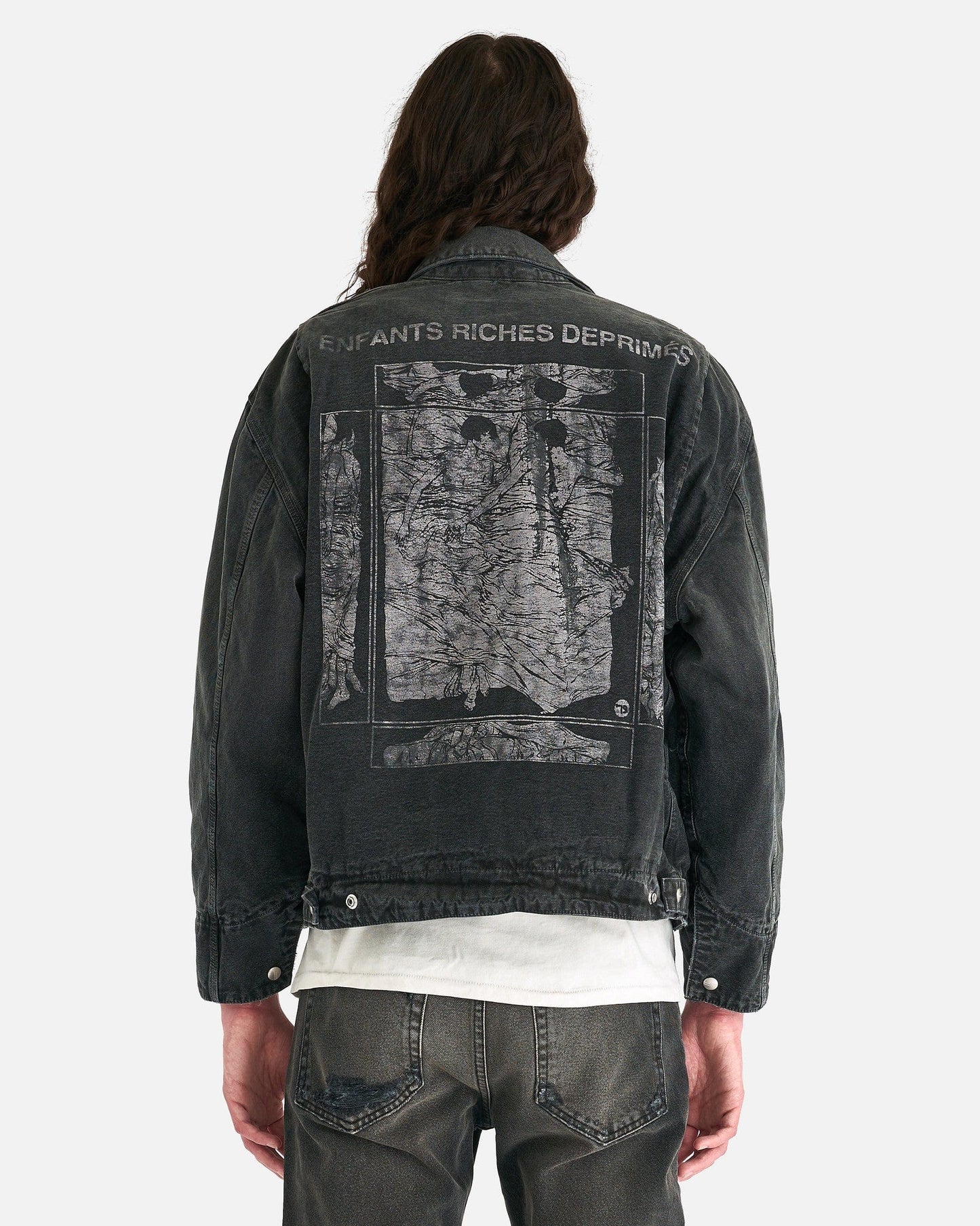 Enfants Riches Deprimes Men's Jackets Italian Romance Zip Jacket in Black/White
