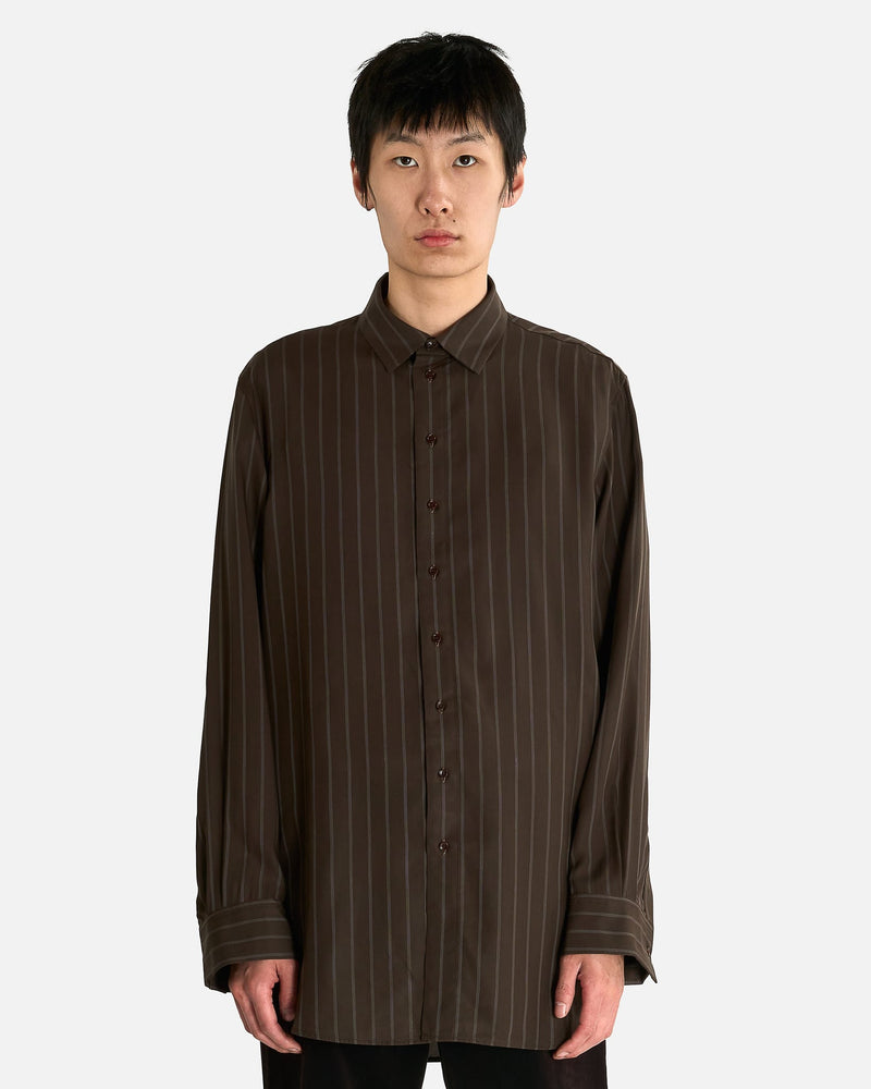Ives Shirt in Brown Stripe – SVRN