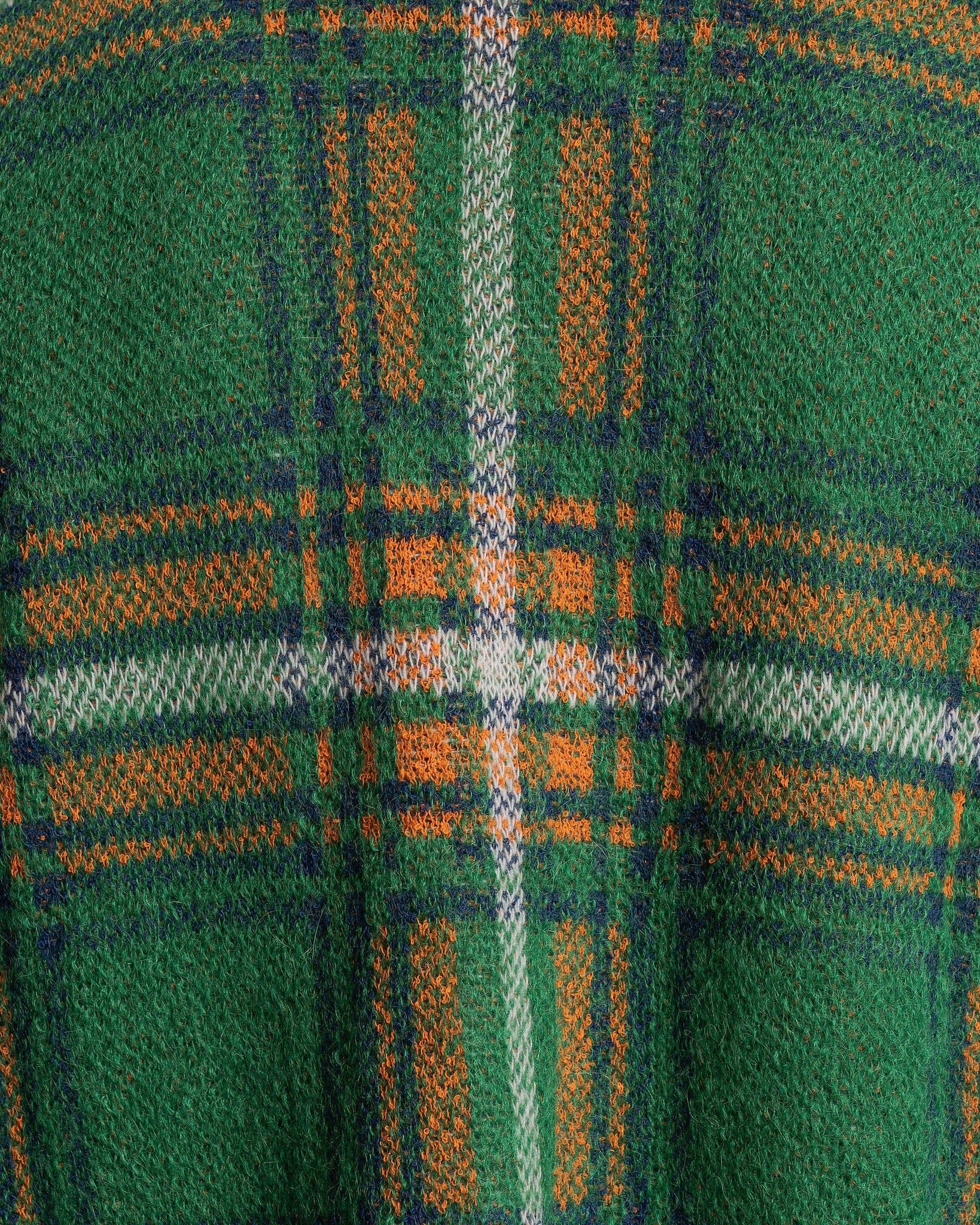 ERL Men's Sweater Jacquard Plaid Cardigan Knit in Green