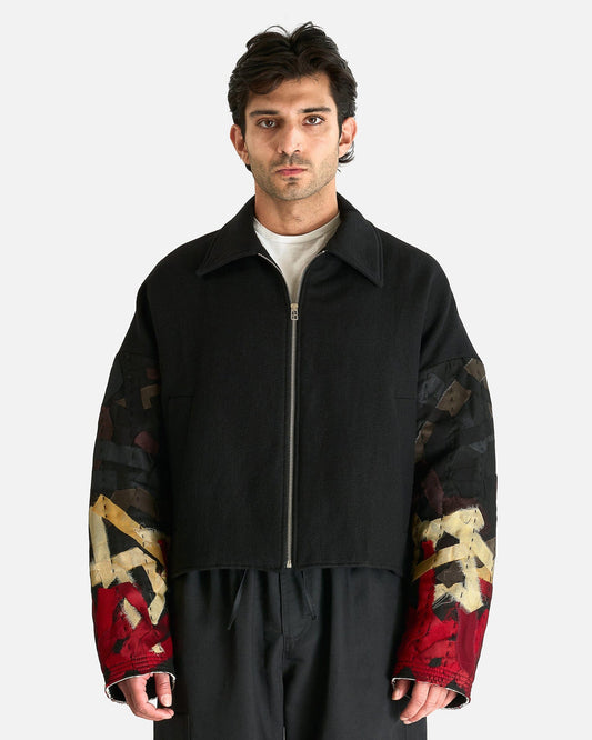 AUBERO Men's Jackets Jake Blouson Jacket in Black/Multi