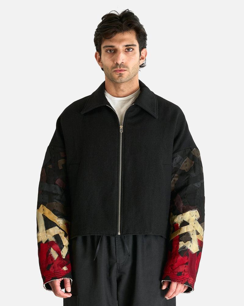 AUBERO Men's Jackets Jake Blouson Jacket in Black/Multi
