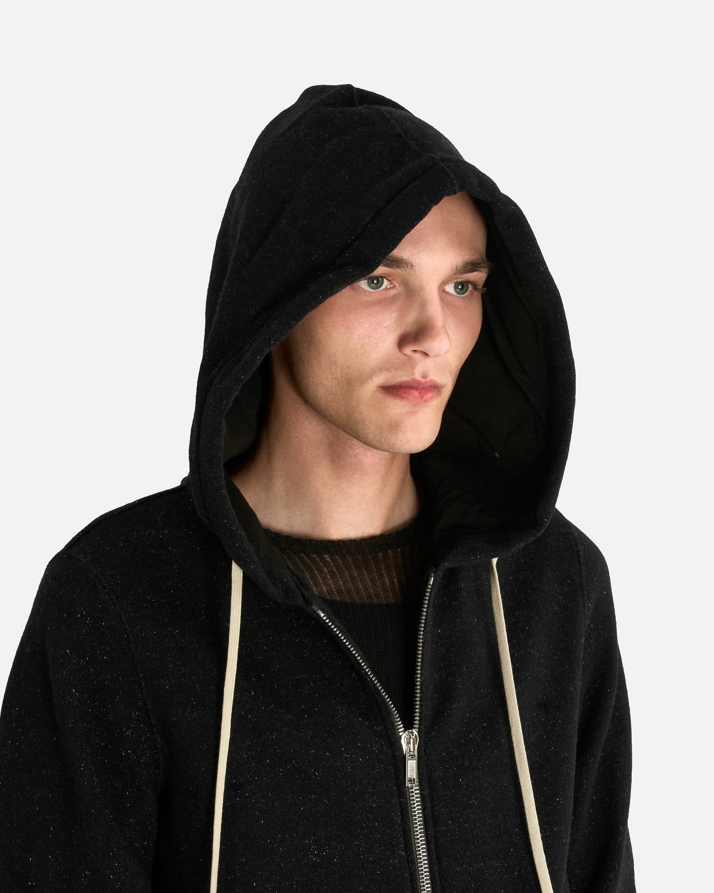Rick Owens Men's Sweatshirts Jason Hoodie in Black
