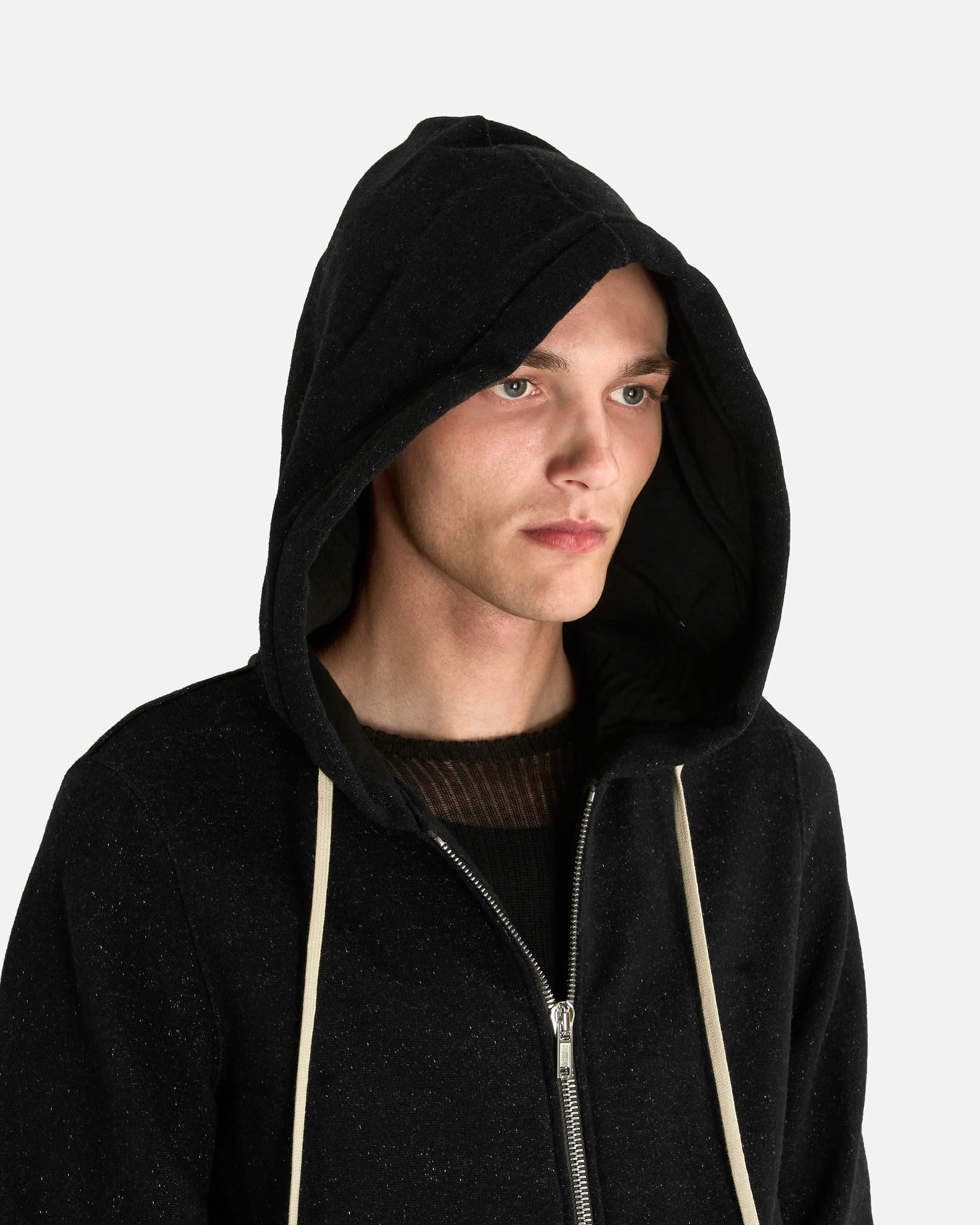 Rick Owens Men's Sweatshirts Jason Hoodie in Black