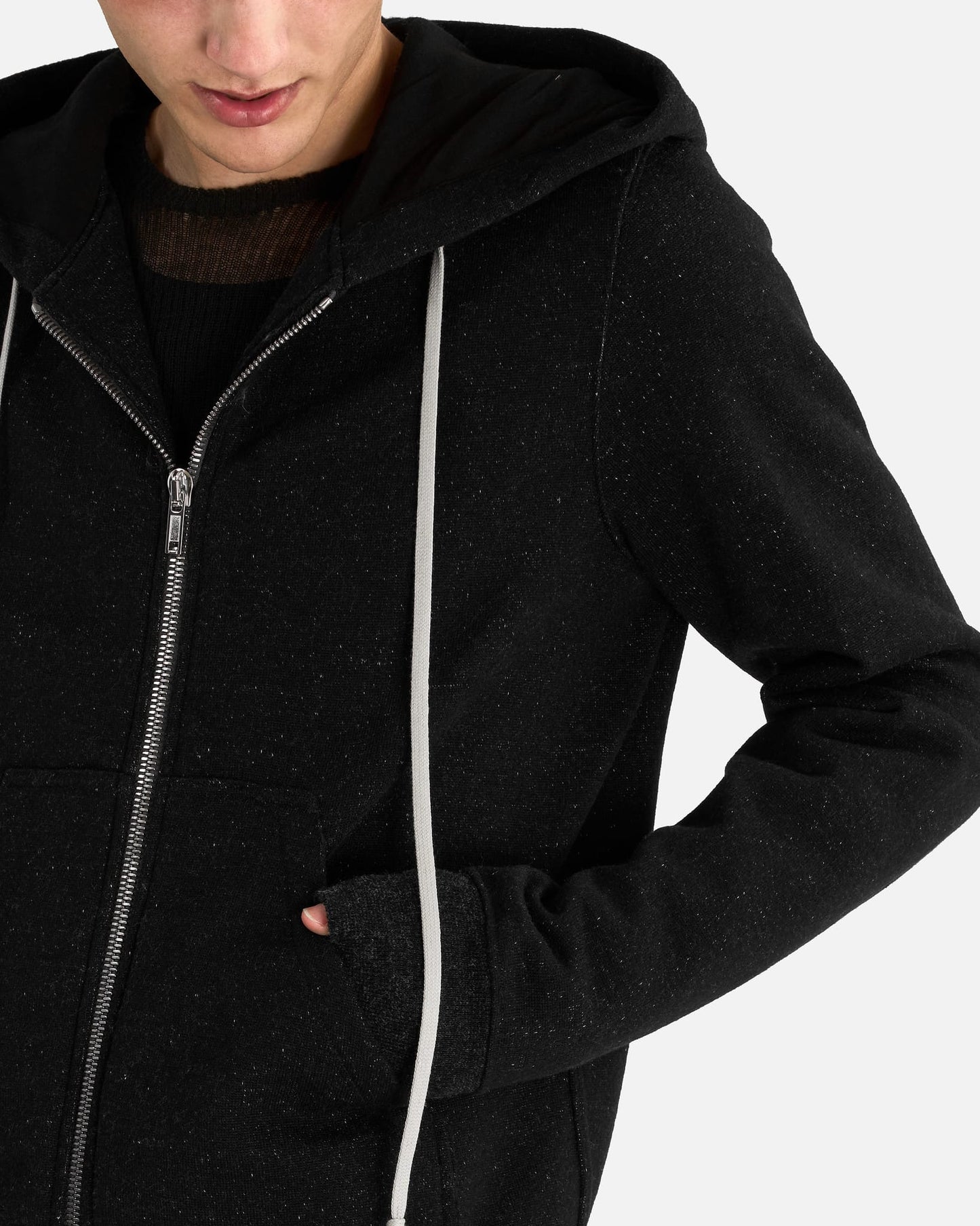 Rick Owens Men's Sweatshirts Jason Hoodie in Black